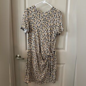 Boden Black and Yellow Floral Mini Dress
